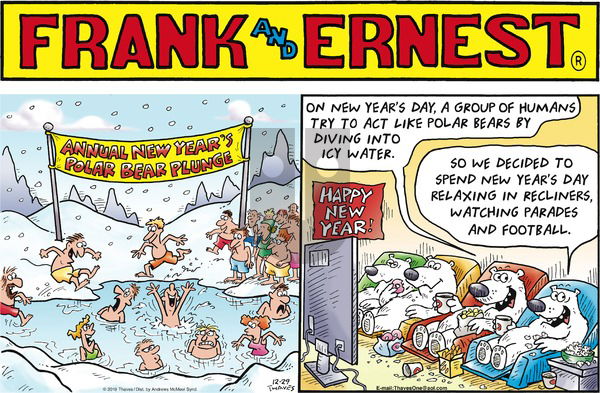 Frank and Ernest on Sunday December 29, 2019 Comic Strip