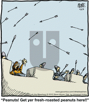In the Bleachers on Wednesday November 27, 2013 Comic Strip