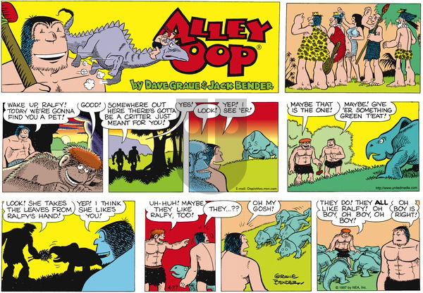 Alley Oop on Sunday April 27, 1997 Comic Strip