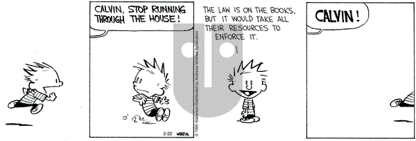 Calvin and Hobbes on Saturday February 22, 2025 Comic Strip