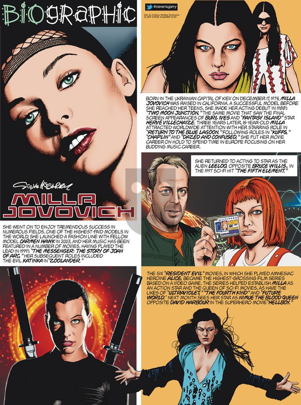 Biographic on Sunday March 24, 2019 Comic Strip