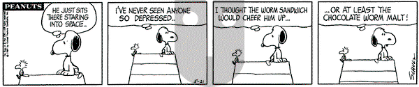 Peanuts on Wednesday May 21, 1969 Comic Strip
