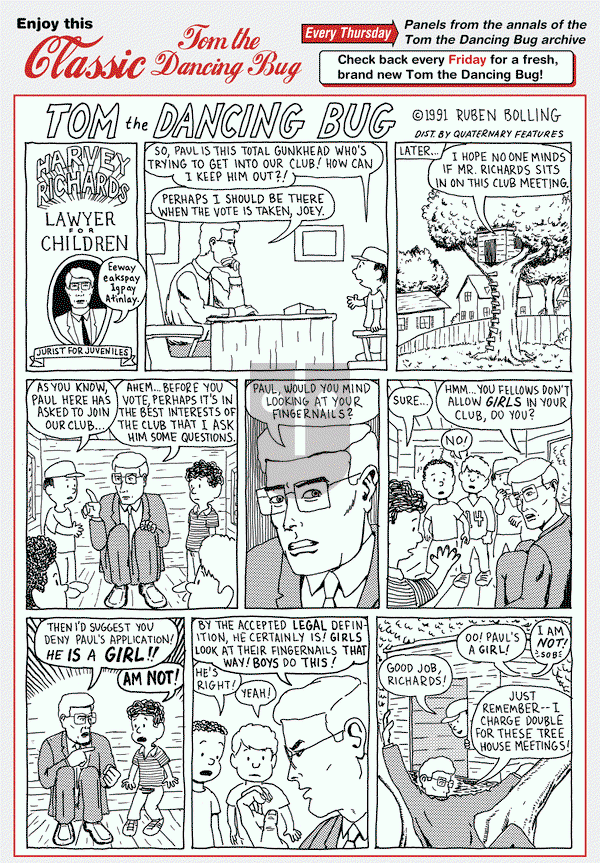 Tom the Dancing Bug on Thursday August 8, 2013 Comic Strip