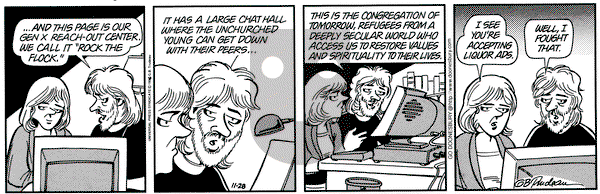 Doonesbury on Thursday November 28, 1996 Comic Strip
