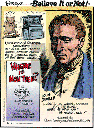 Ripley's Believe It or Not on Saturday November 1, 2008 Comic Strip