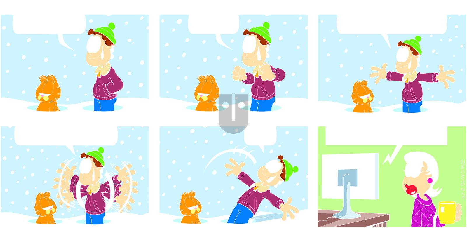 Garfield on Sunday February 23, 2014 Comic Strip