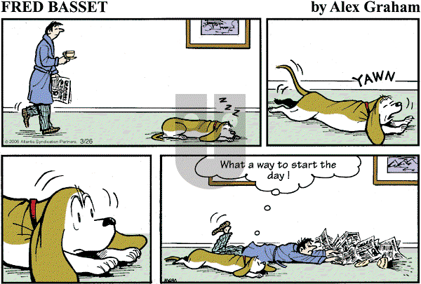 Fred Basset - Sunday March 26, 2006 Comic Strip
