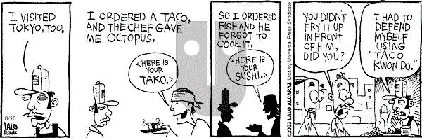 La Cucaracha on Saturday August 16, 2003 Comic Strip