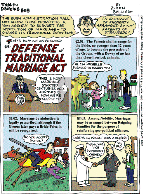 Tom the Dancing Bug on Saturday August 9, 2003 Comic Strip