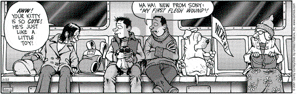 Get Fuzzy on Thursday February 22, 2001 Comic Strip