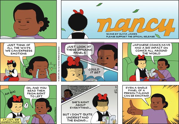 Nancy on Sunday October 18, 2020 Comic Strip