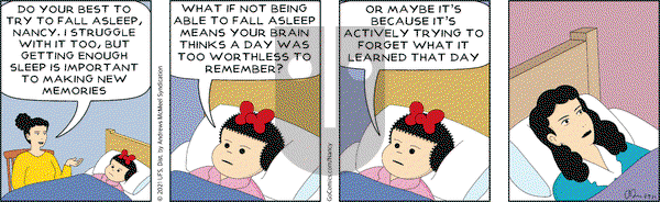 Nancy on Monday August 9, 2021 Comic Strip
