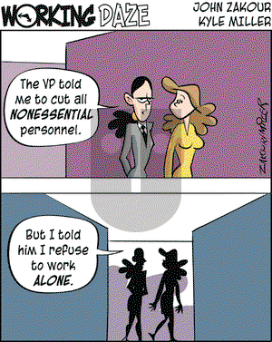 Working Daze on Wednesday July 7, 2004 Comic Strip