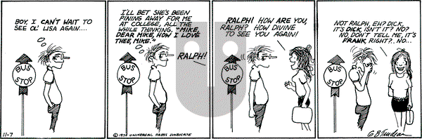 Doonesbury on Saturday November 7, 1970 Comic Strip