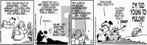 Over the Hedge on Saturday October 20, 2001 Comic Strip