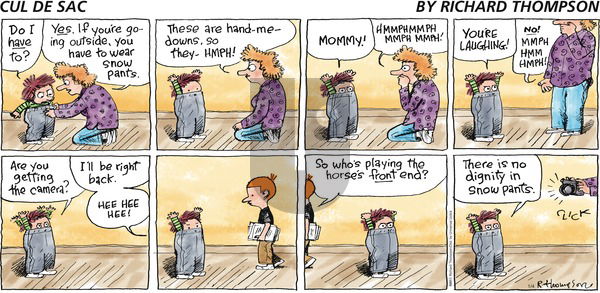 Cul de Sac on Sunday January 4, 2015 Comic Strip