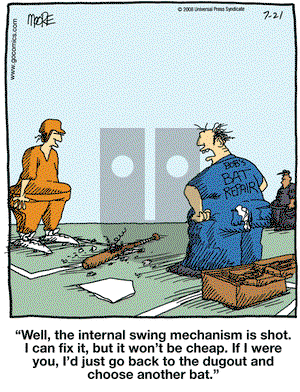In the Bleachers on Monday July 21, 2008 Comic Strip