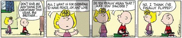 Peanuts on Tuesday December 18, 2001 Comic Strip