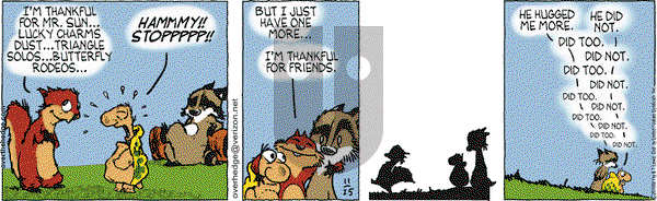Over the Hedge on Thursday November 25, 2010 Comic Strip