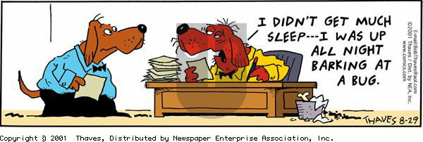 Frank and Ernest on Wednesday August 29, 2001 Comic Strip