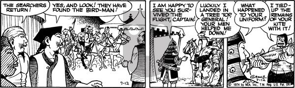 Alley Oop on Friday July 12, 1974 Comic Strip