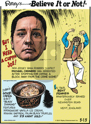 Ripley's Believe It or Not on Friday May 15, 2015 Comic Strip