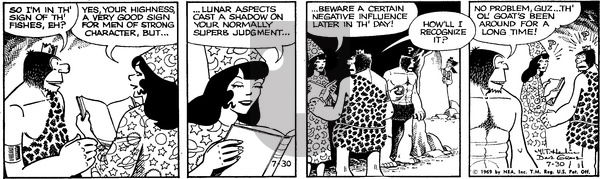 Alley Oop on Wednesday July 30, 1969 Comic Strip