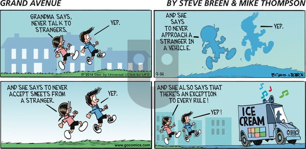 Grand Avenue on Sunday September 14, 2014 Comic Strip