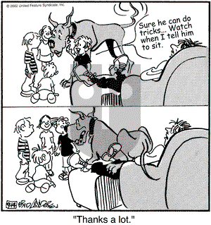 Marmaduke on Wednesday February 26, 2003 Comic Strip