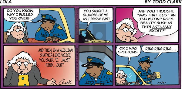 Lola on Sunday October 21, 2018 Comic Strip