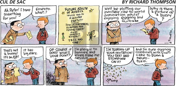 Cul de Sac on Sunday December 13, 2009 Comic Strip