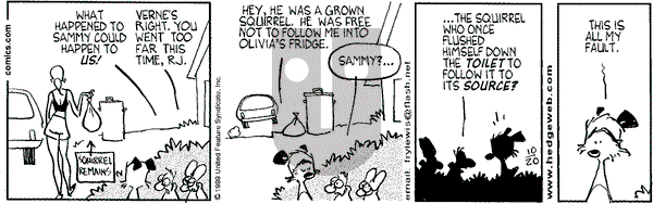 Over the Hedge on Wednesday October 20, 1999 Comic Strip