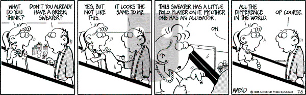 FoxTrot on Friday July 8, 1988 Comic Strip
