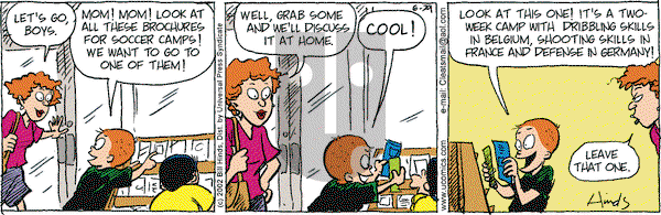 Cleats on Saturday June 29, 2002 Comic Strip