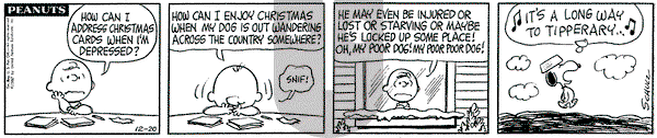 Peanuts on Wednesday December 20, 1967 Comic Strip