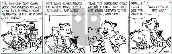 Calvin and Hobbes on Saturday November 28, 1992 Comic Strip