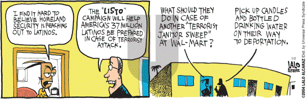 La Cucaracha on Tuesday January 2, 2007 Comic Strip