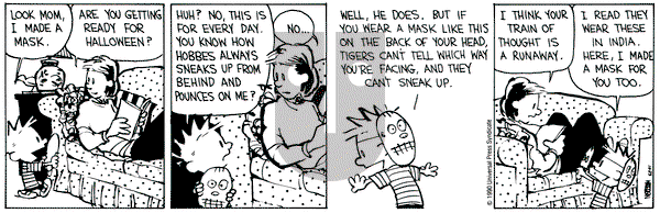 Calvin and Hobbes on Tuesday October 23, 1990 Comic Strip