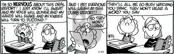 Luann on Wednesday May 20, 1987 Comic Strip