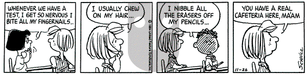 Peanuts on Monday November 26, 1984 Comic Strip
