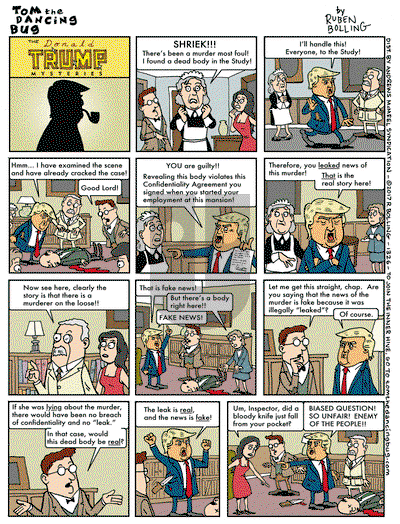 Tom the Dancing Bug on Monday February 20, 2017 Comic Strip