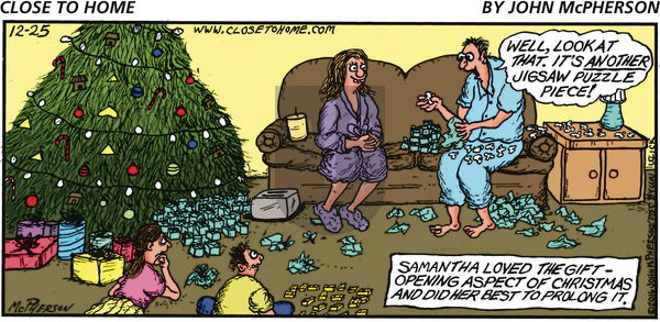 Close to Home on Sunday December 25, 2016 Comic Strip