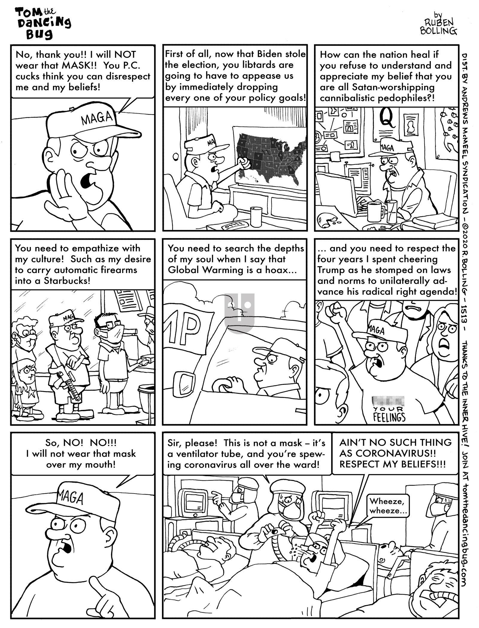 Tom the Dancing Bug - Monday November 16, 2020 Comic Strip