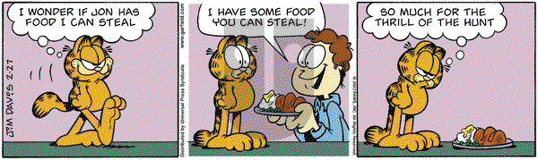 Garfield on Thursday February 27, 2003 Comic Strip