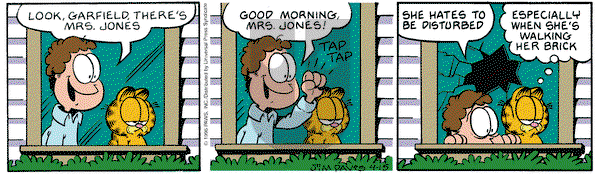Garfield on Monday April 15, 1996 Comic Strip