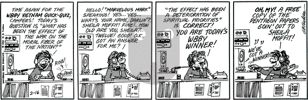 Doonesbury on Friday February 16, 1973 Comic Strip