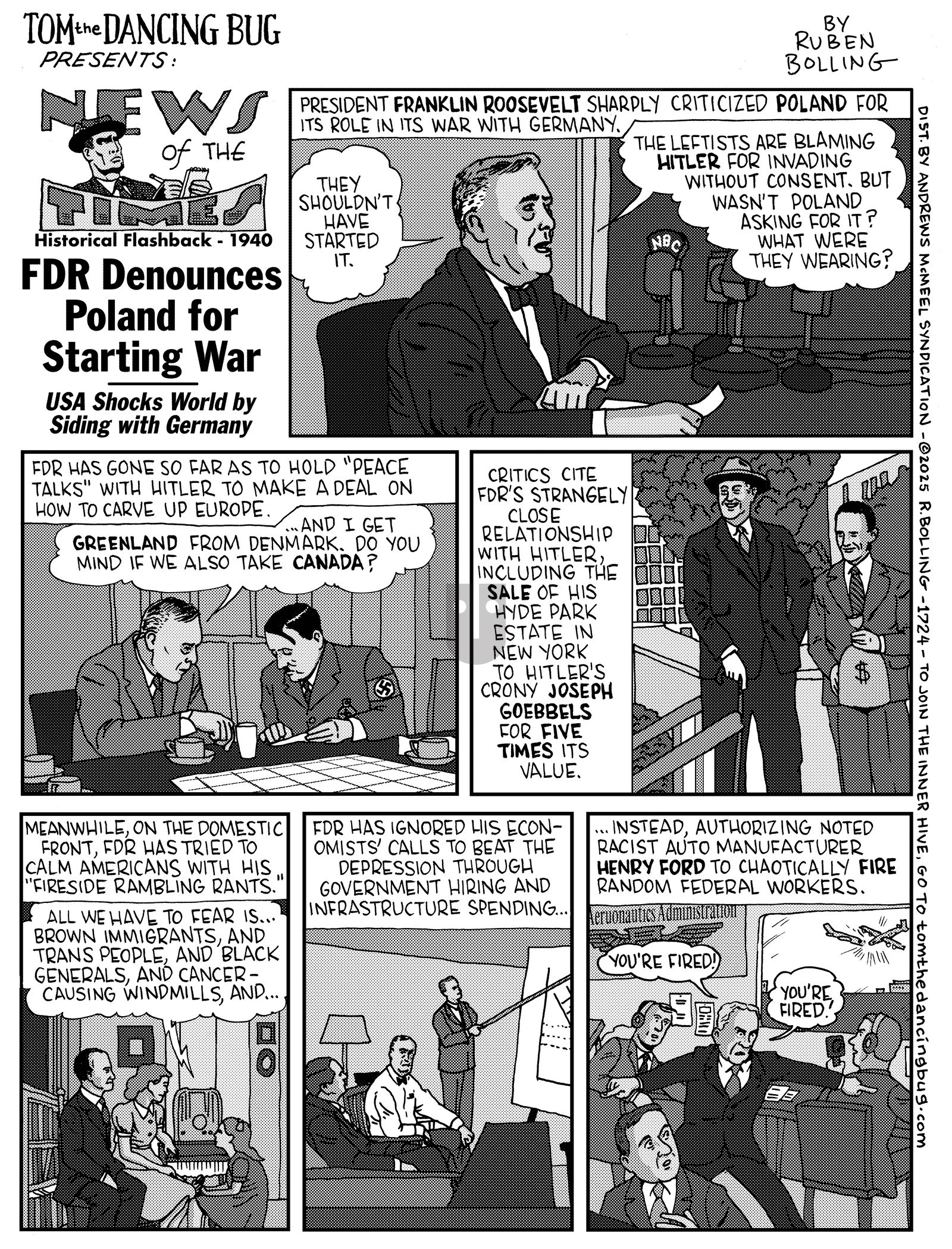 Tom the Dancing Bug - Monday February 24, 2025 Comic Strip