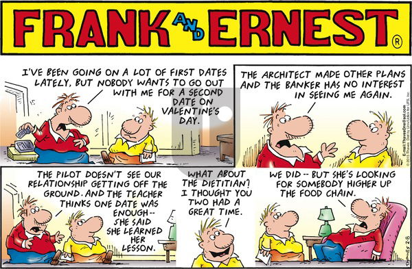 Frank and Ernest on Sunday February 8, 2015 Comic Strip