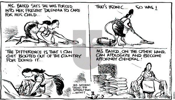 Pat Oliphant - Friday January 22, 1993 Comic Strip