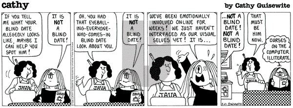 Cathy Classics on Tuesday May 21, 1996 Comic Strip
